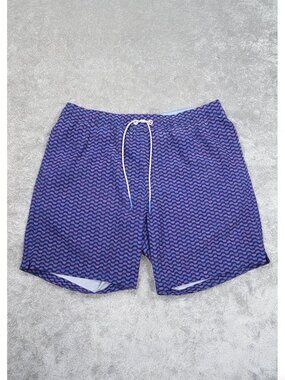 Bonobos Shorts Mens Large Navy Blue Pink Geometric Hybrid 7"
